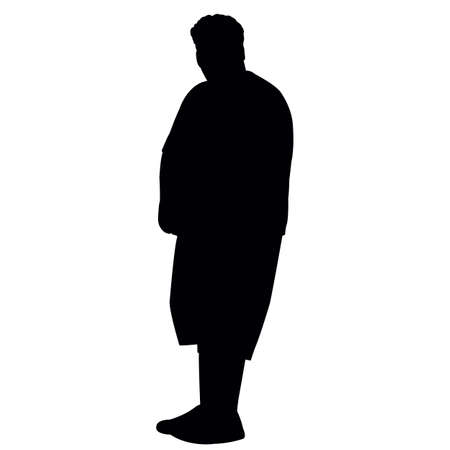 a man standing body silhouette vectorのイラスト素材