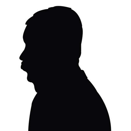 a man head silhouette vectorのイラスト素材