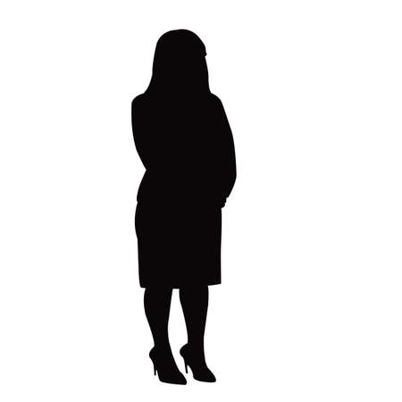 a woman body silhouette vectorのイラスト素材