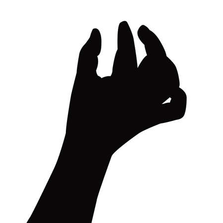 a hand silhouette vectorのイラスト素材