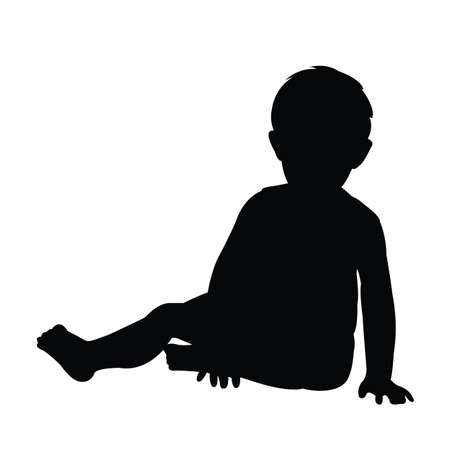 a baby body silhouette vectorのイラスト素材