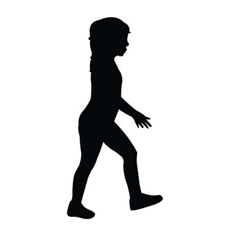 a girl body silhouette vectorのイラスト素材