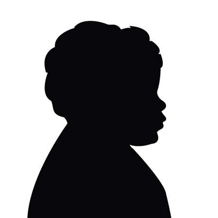 a baby head silhouette vectorのイラスト素材