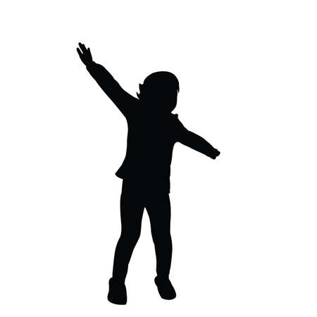a girl body silhouette vectorのイラスト素材