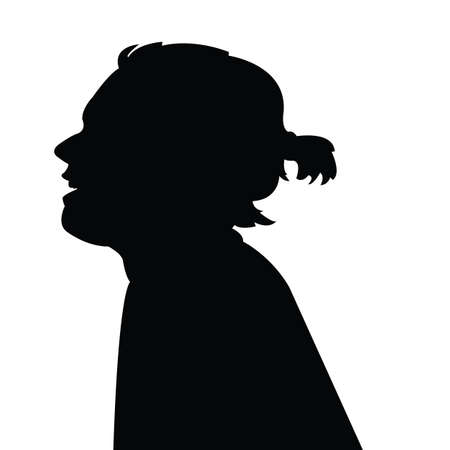 a man head silhouette vectorのイラスト素材