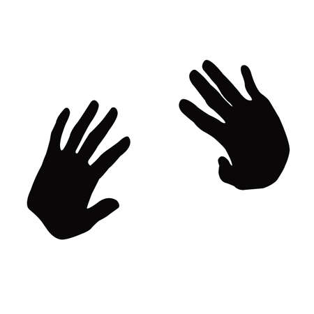 hands silhouette vectorのイラスト素材