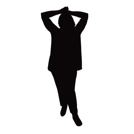 a woman body silhouette vectorのイラスト素材