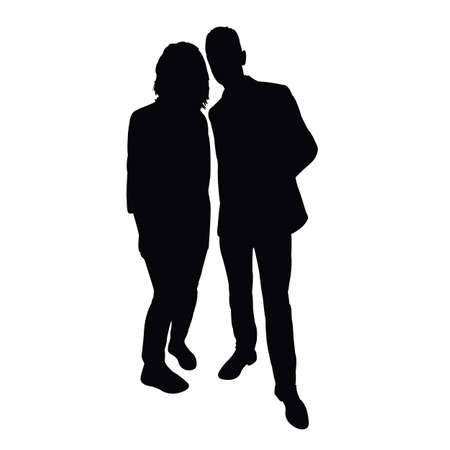 a couple body silhouette vectorのイラスト素材