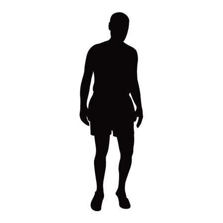 a man body silhouette vectorのイラスト素材
