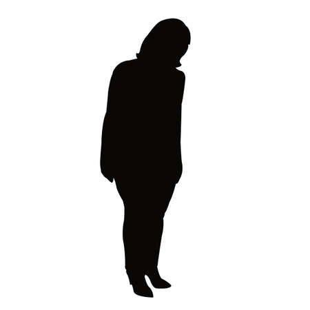a woman body silhouette vectorのイラスト素材