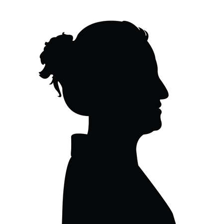 woman head silhouette vectorのイラスト素材