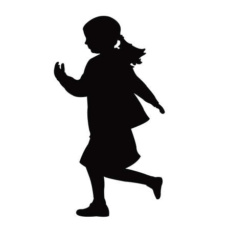 a girl body silhouette vectorのイラスト素材