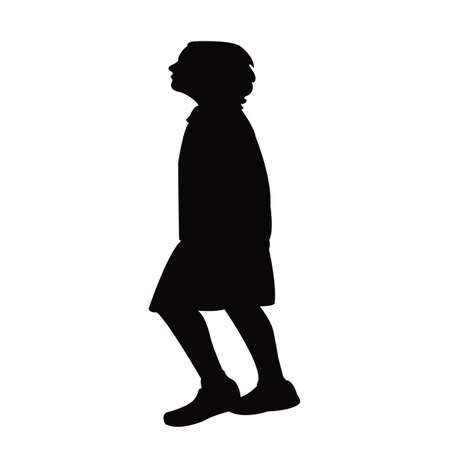 a child body silhouette vectorのイラスト素材