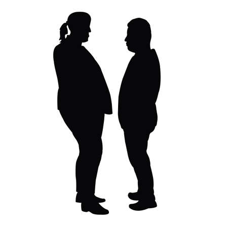 a couple body silhouette vectorのイラスト素材