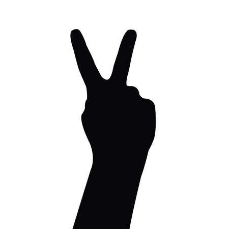 a hand silhouette vectorのイラスト素材