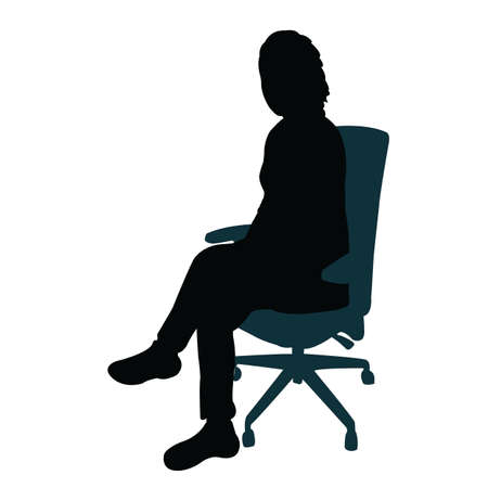 woman sitting body silhouette vectorのイラスト素材