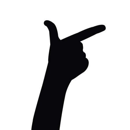 a hand silhouette vectorのイラスト素材