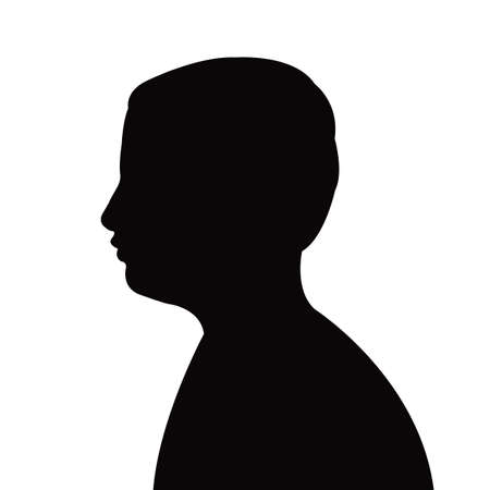 a child head silhouette vectorのイラスト素材