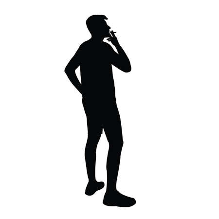 a man body silhouette vectorのイラスト素材