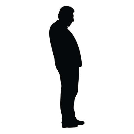 a man body silhouette vectorのイラスト素材