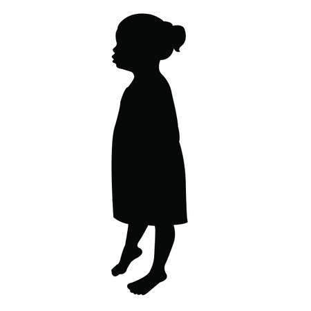 a girl body silhouette vectorのイラスト素材