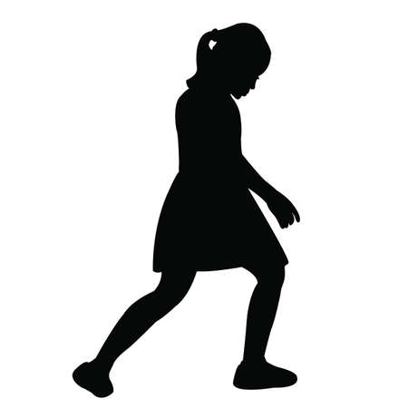 a girl body silhouette vectorのイラスト素材
