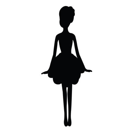 a baby doll silhouette vectorのイラスト素材