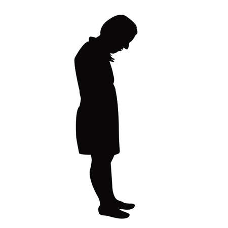 a woman body silhouette vectorのイラスト素材