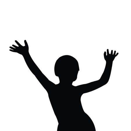 a child head silhouette vectorのイラスト素材