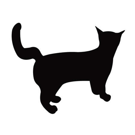 a cat body silhouette vectorのイラスト素材