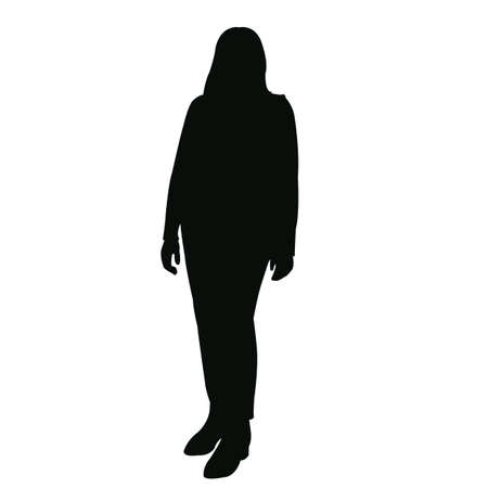 a woman body silhouette vectorのイラスト素材