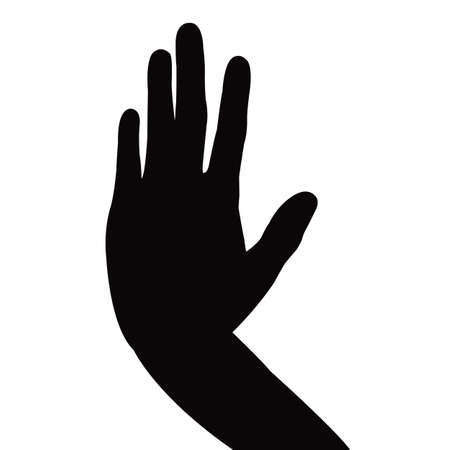 a hand silhouette vectorのイラスト素材