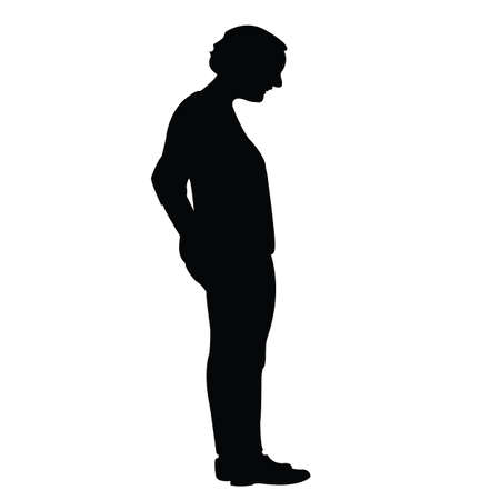 a woman body silhouette vectorのイラスト素材