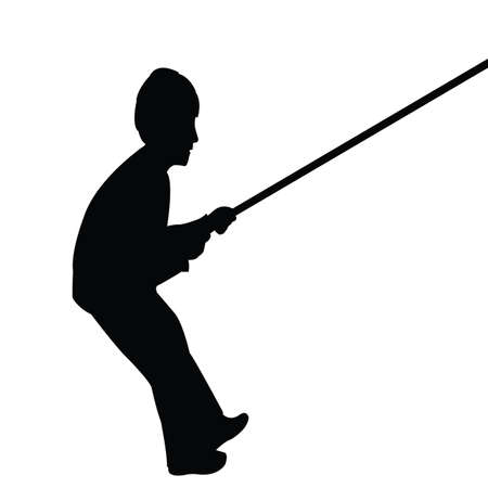 a child body silhouette vectorのイラスト素材