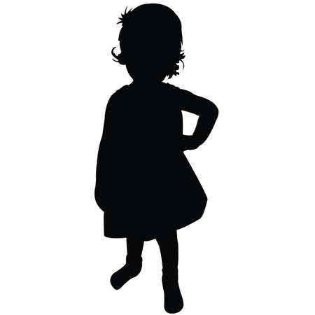 a girl body silhouette vectorのイラスト素材