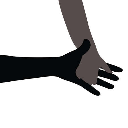 helping hands silhouette vectorのイラスト素材