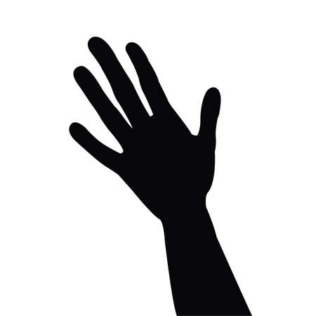 a hand silhouette vectorのイラスト素材