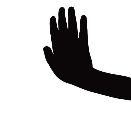 a hand silhouette vectorのイラスト素材