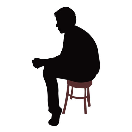 a man body silhouette vectorのイラスト素材