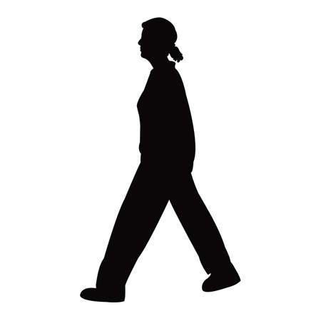 a woman body silhouette vectorのイラスト素材