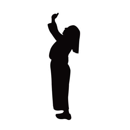 a woman body silhouette vectorのイラスト素材