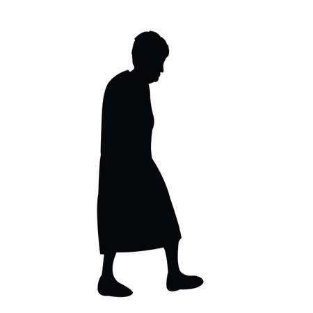 a woman walking body silhouette vectorのイラスト素材