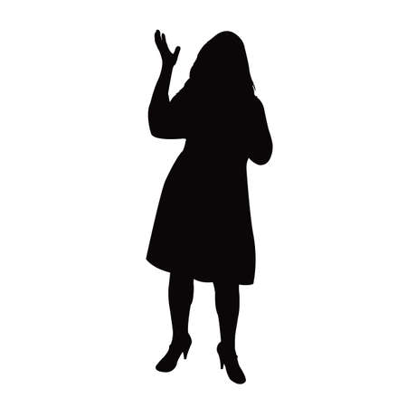 a woman body silhouette vectorのイラスト素材