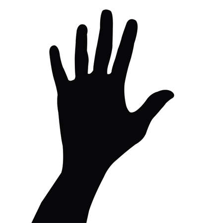 a hand silhouette vectorのイラスト素材