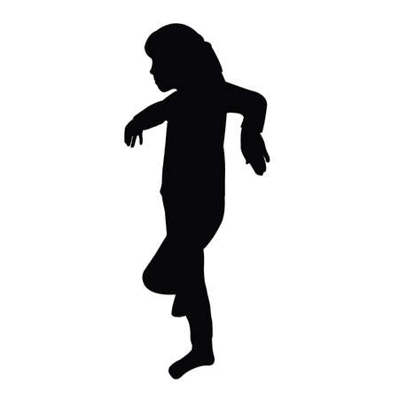 a girl body silhouette vectorのイラスト素材