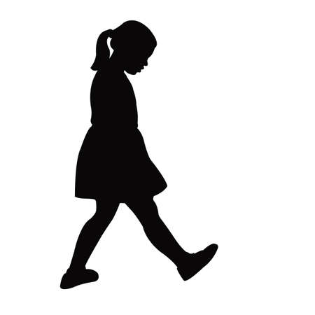 a girl body silhouette vectorのイラスト素材