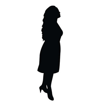 a woman body silhouette vectorのイラスト素材