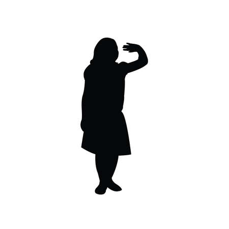 a girl body silhouette vectorのイラスト素材