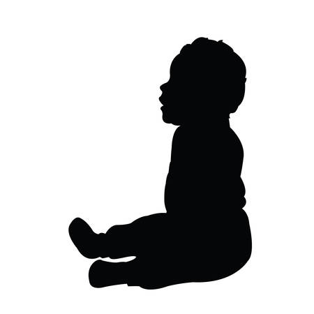 a baby body silhouette vectorのイラスト素材