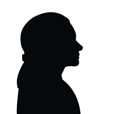 a woman head silhouette vectorのイラスト素材